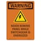 Signmission OSHA WARNING Sign, Never Remove Panel W/ Symbol, 10in X 7in Rigid Plastic, 7" W, 10" L, Portrait OS-WS-P-710-V-13344 - alternate 1